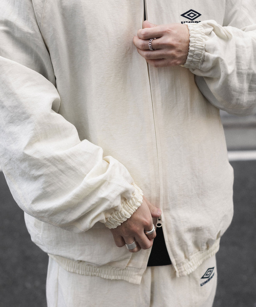 ssstein×UMBRO(シュタイン×アンブロ)のLINEN/NYLON TRACK JACKET - IVORYの公式通販サイトsession福岡セレクトショップ