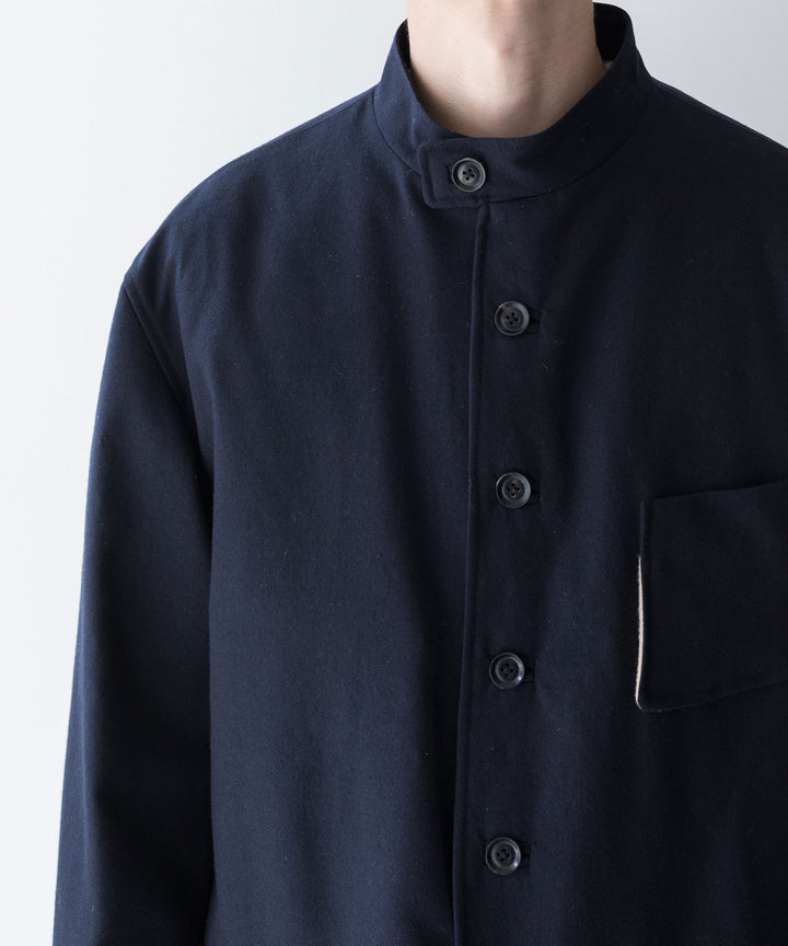 INTÉRIM(インテリム)の23AWコレクションMILITARY WOOL SERGE FORESTIEREのNAVY