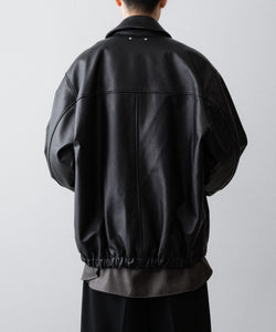 ssstein / シュタイン】COW LEATHER VINTAGE ZIP JACKET - BLACK