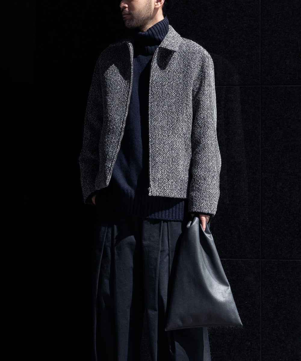 INTÉRIM インテリム 23AW LIMITED BIG DOT DONEGAL HARRINGTON JACKET - GRAY DOTS sessionセッション福岡セレクトショップ 公式通販サイト