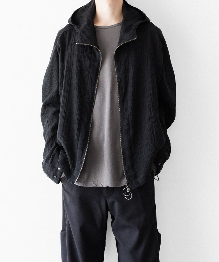 OPPOSE DUALITY オポーズデュアリティのSHORT PARKA LINENのBLACK 公式通販サイトsession福岡セレクトショップ