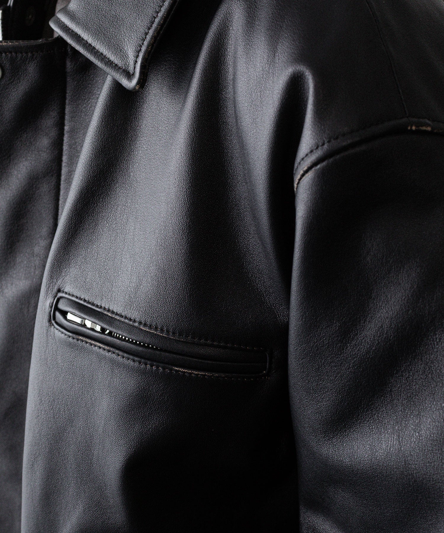 ssstein(シュタイン)のCOW LEATHER VINTAGE ZIP JACKET - BLACKの公式通販サイトsession福岡セレクトショップ