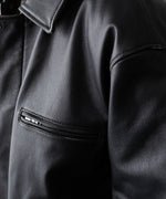 画像をギャラリービューアに読み込む, ssstein(シュタイン)のCOW LEATHER VINTAGE ZIP JACKET - BLACKの公式通販サイトsession福岡セレクトショップ
