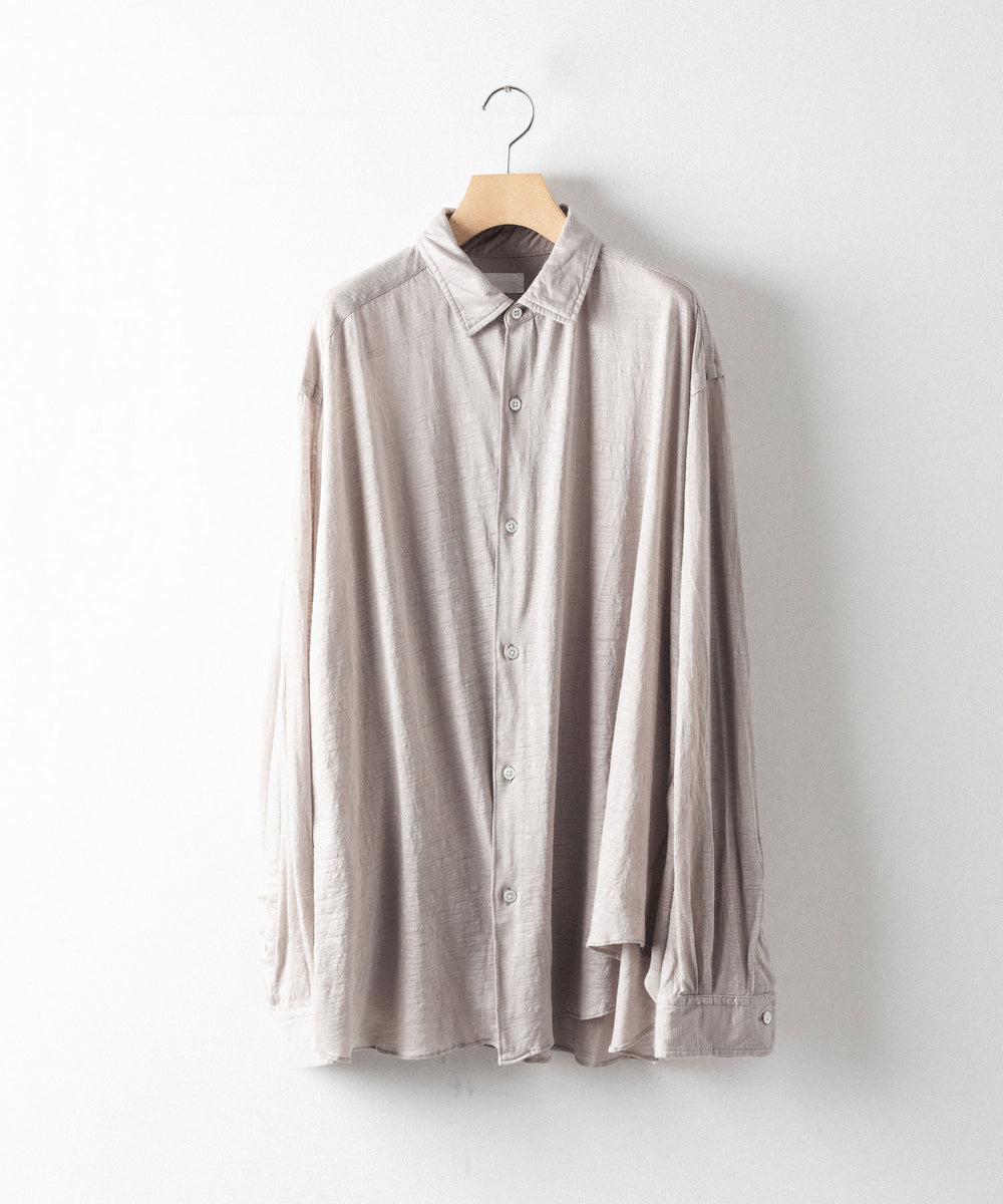 KANEMASA PHIL.-カネマサフィル28G ATMOSPHERE RAMIE L/S SHIRTのKHAKI 公式通販サイトsession福岡セレクトショップ