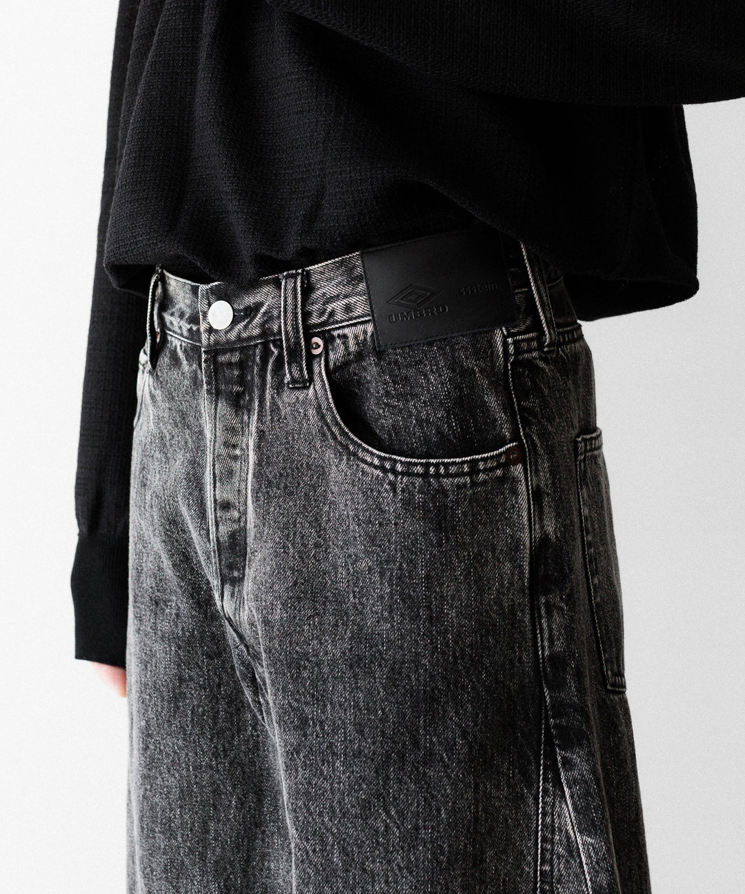 ssstein×UMBRO(シュタイン×アンブロ)のDEFORMATION WIDE DENIM JEANS - BLACKの公式通販サイトsession福岡セレクトショップ