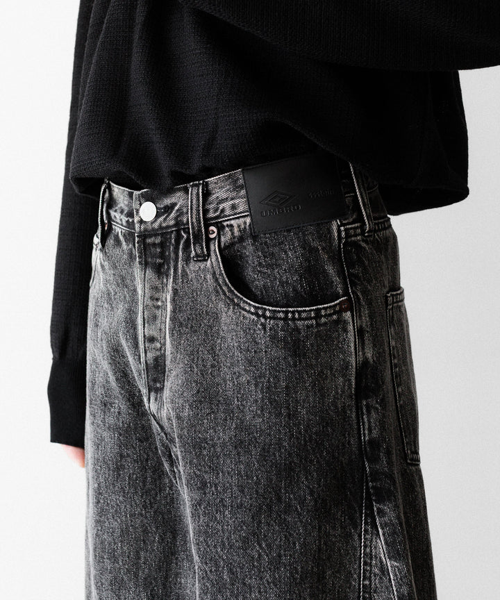 ssstein×UMBRO(シュタイン×アンブロ)のDEFORMATION WIDE DENIM JEANS - BLACKの公式通販サイトsession福岡セレクトショップ
