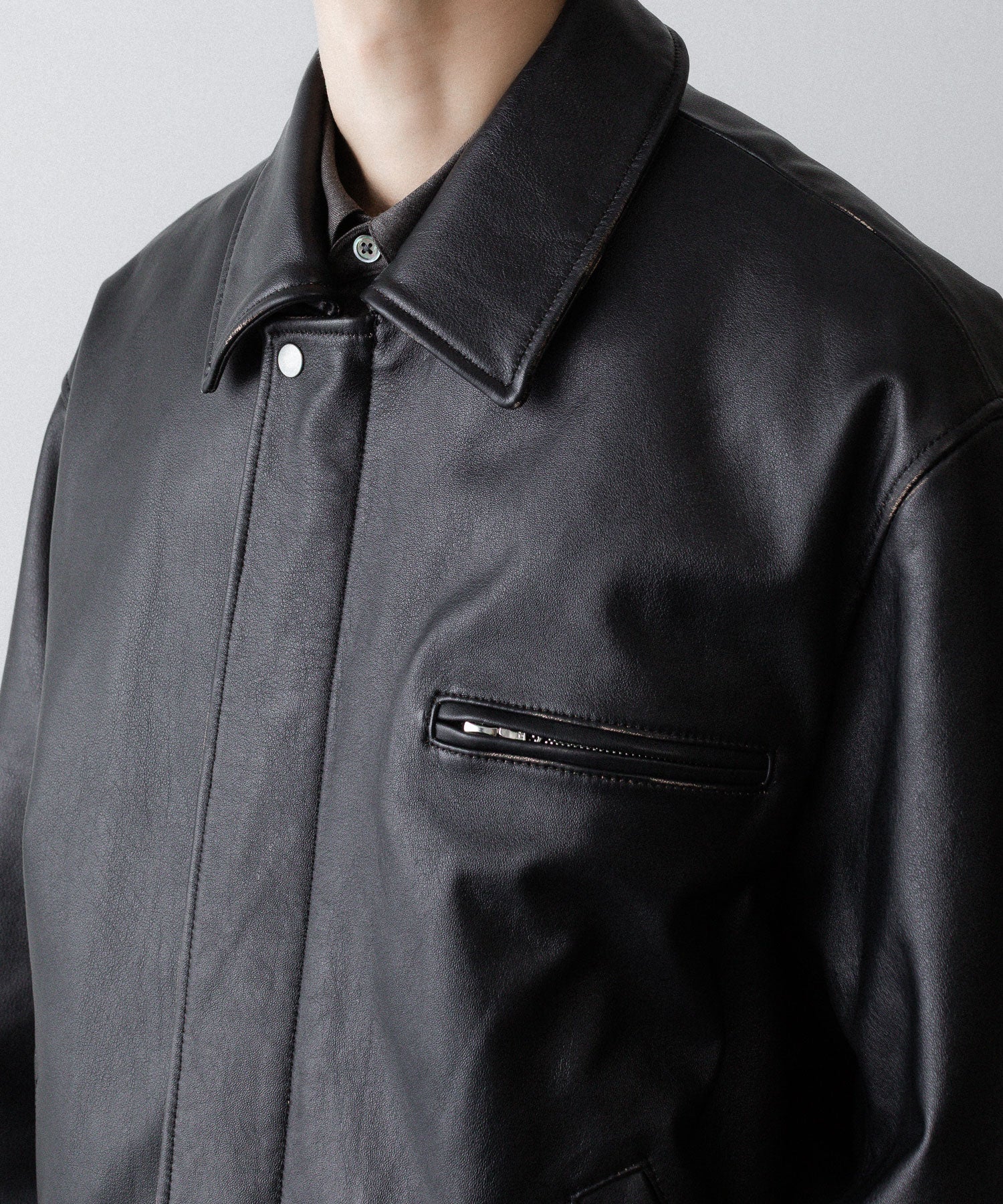 ssstein(シュタイン)のCOW LEATHER VINTAGE ZIP JACKET - BLACKの公式通販サイトsession福岡セレクトショップ