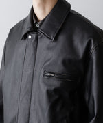 画像をギャラリービューアに読み込む, ssstein(シュタイン)のCOW LEATHER VINTAGE ZIP JACKET - BLACKの公式通販サイトsession福岡セレクトショップ
