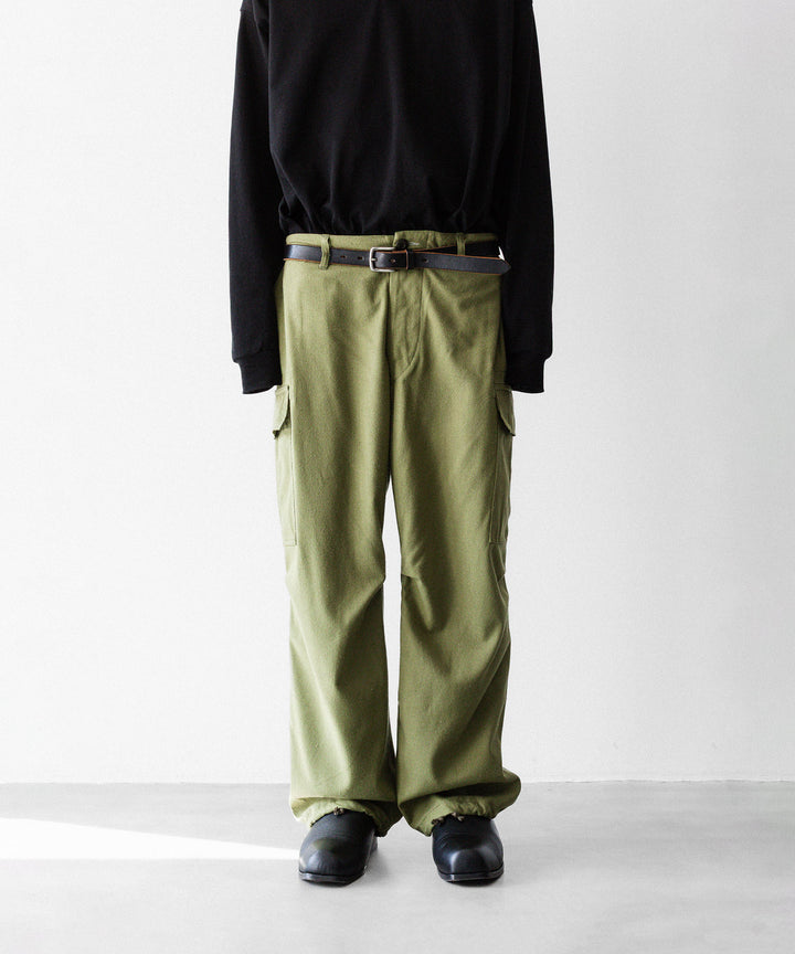 INTÉRIM - インテリムのSILK NOIL JANGLE FATIGUE TROUSER のOLIVE公式通販サイトsession福岡セレクトショップ