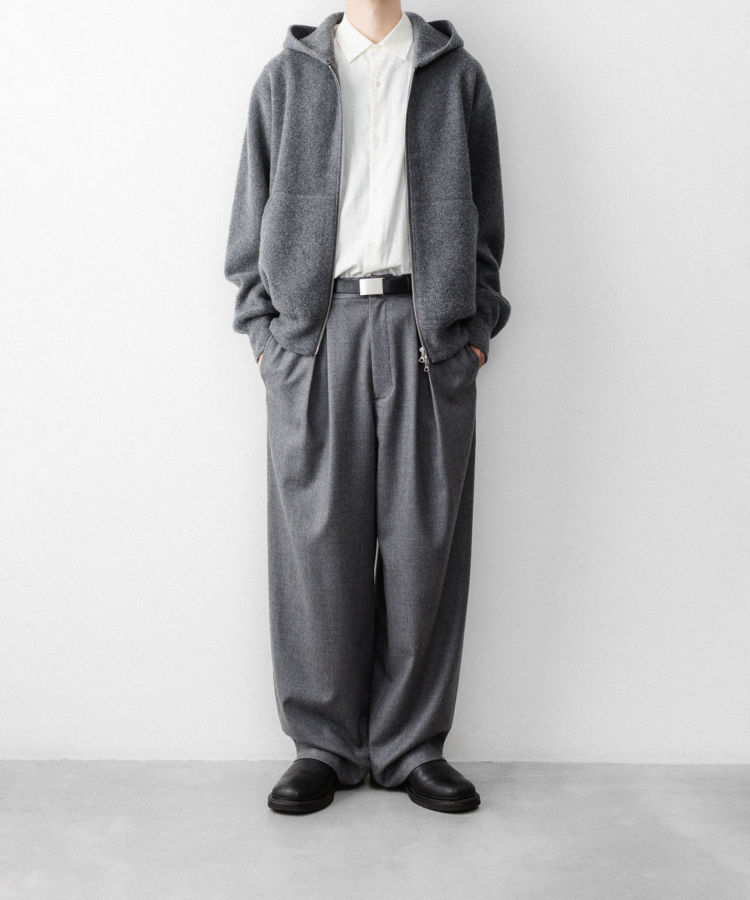 ssstein(シュタイン)のWOOL FLANNEL EASY WIDE TROUSERS - GREYの公式通販サイトsession福岡セレクトショップ