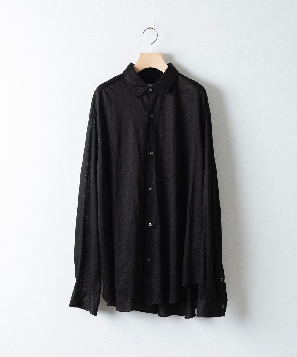 KANEMASA PHIL.-カネマサフィル28G ATMOSPHERE RAMIE L/S SHIRTのBLACK 公式通販サイトsession福岡セレクトショップ