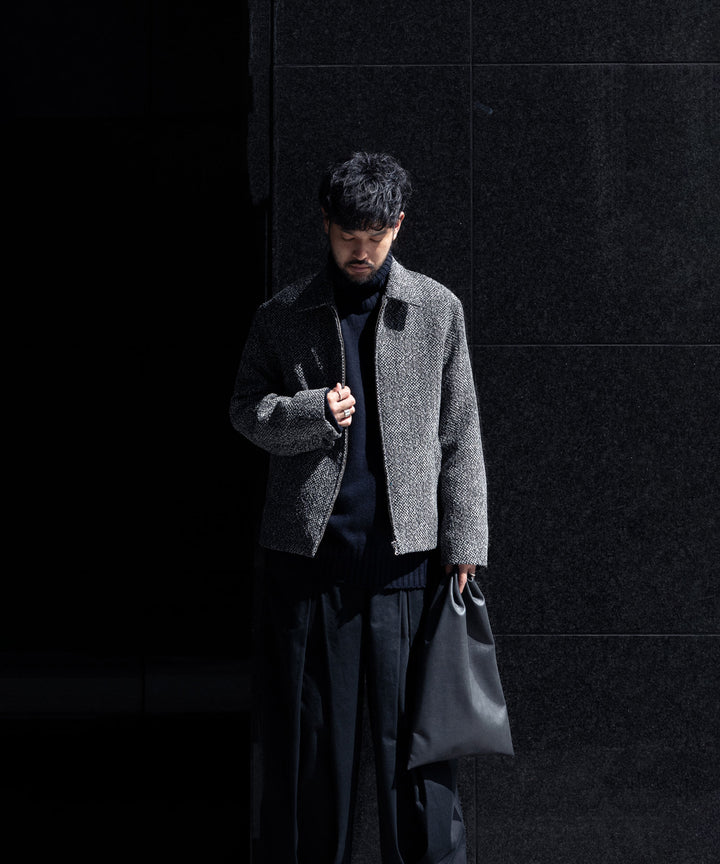 INTÉRIM インテリム 23AW LIMITED BIG DOT DONEGAL HARRINGTON JACKET - GRAY DOTS sessionセッション福岡セレクトショップ 公式通販サイト