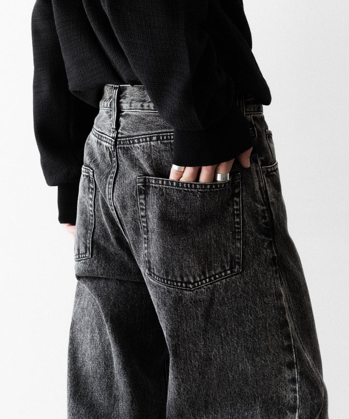 ssstein×UMBRO(シュタイン×アンブロ)のDEFORMATION WIDE DENIM JEANS - BLACKの公式通販サイトsession福岡セレクトショップ