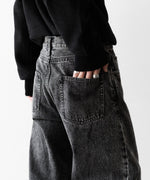 画像をギャラリービューアに読み込む, ssstein×UMBRO(シュタイン×アンブロ)のDEFORMATION WIDE DENIM JEANS - BLACKの公式通販サイトsession福岡セレクトショップ
