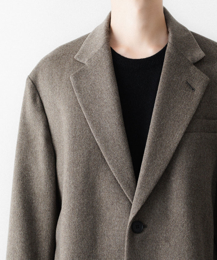 【ssstein】WOOL DOESKIN HALF COAT - TAUPE