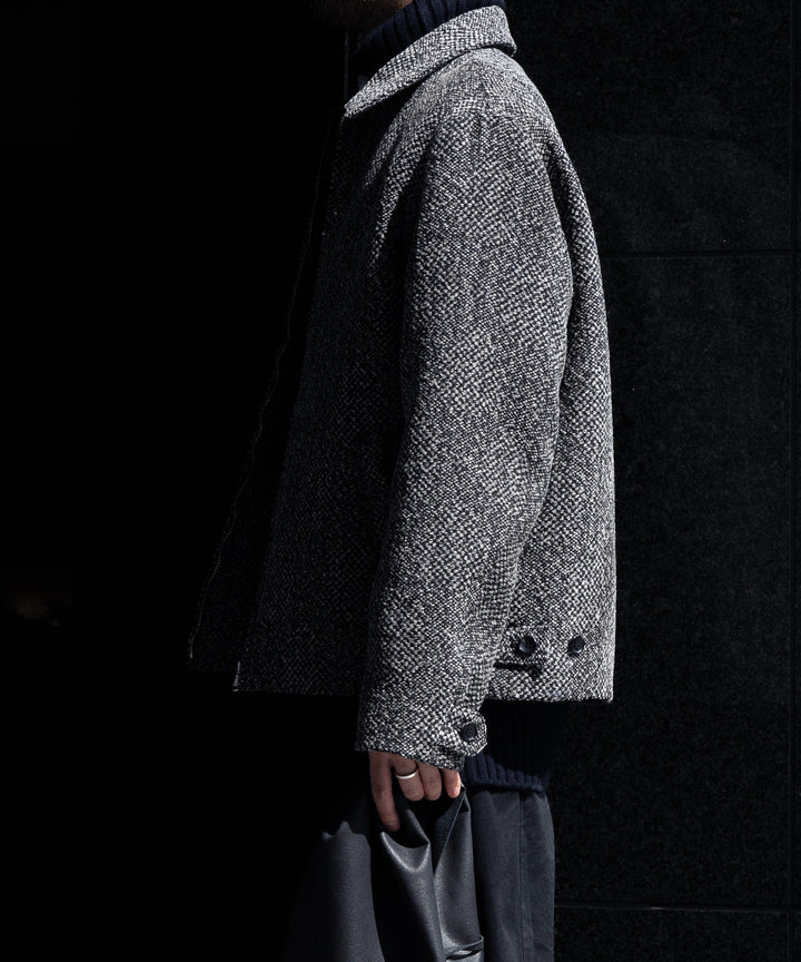 INTÉRIM インテリム 23AW LIMITED BIG DOT DONEGAL HARRINGTON JACKET - GRAY DOTS sessionセッション福岡セレクトショップ 公式通販サイト