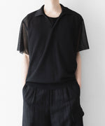 画像をギャラリービューアに読み込む, ssstein(シュタイン)のPE/RAMIE KNIT SS SKIPPER - BLACKの公式通販サイトsession福岡セレクトショップ
