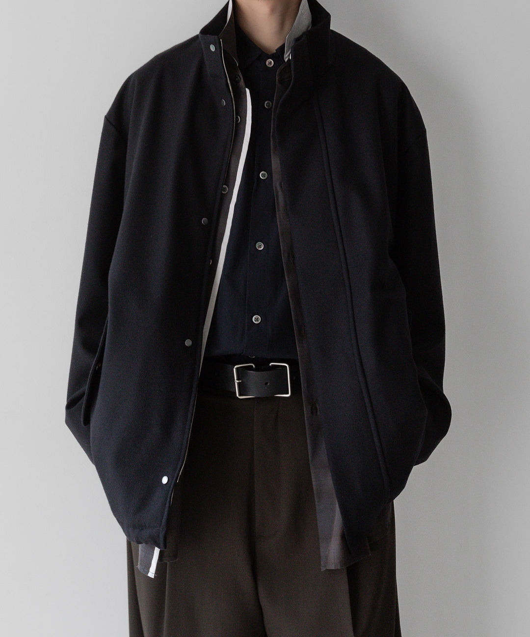 stein(シュタイン)のOVERSIZED LAYERED SHIRTのOMBRE CHECK（KHAKI）公式通販サイトsession福岡セレクトショップ