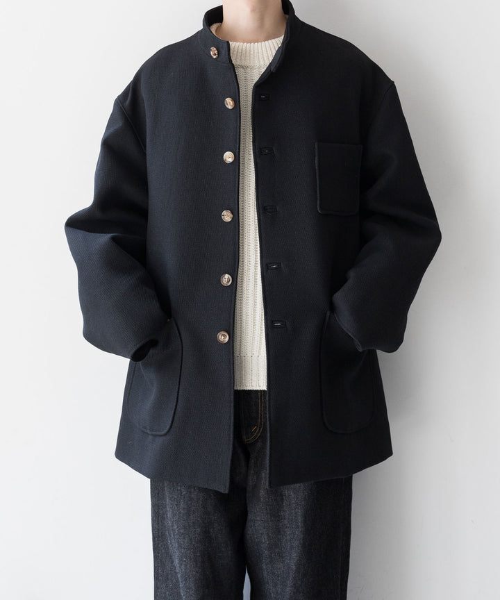 INTÉRIM(インテリム)の23AWコレクションLIMITED DIAGONAL COATIONG TWILL FORESTIEREのBLACK
