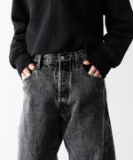 画像をギャラリービューアに読み込む, ssstein×UMBRO(シュタイン×アンブロ)のDEFORMATION WIDE DENIM JEANS - BLACKの公式通販サイトsession福岡セレクトショップ
