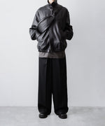 画像をギャラリービューアに読み込む, ssstein(シュタイン)のCOW LEATHER VINTAGE ZIP JACKET - BLACKの公式通販サイトsession福岡セレクトショップ
