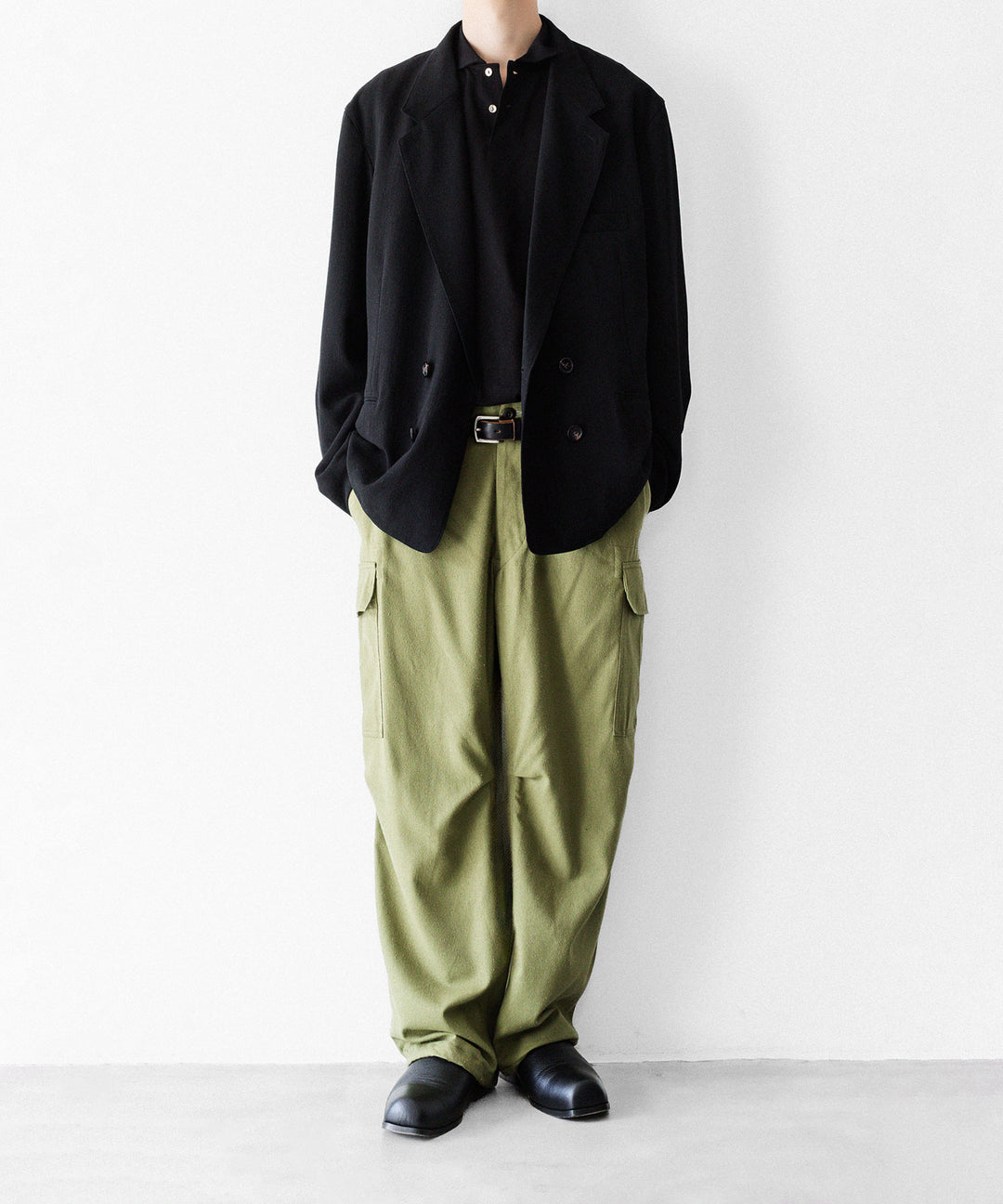 INTÉRIM - インテリムのSILK NOIL JANGLE FATIGUE TROUSER のOLIVE公式通販サイトsession福岡セレクトショップ