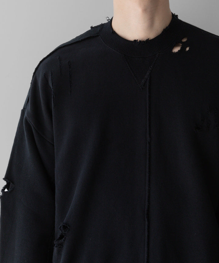 stein(シュタイン)の24SSコレクションOVERSIZED RECONSTRUCTION SWEAT LSのBLACK 公式通販サイトsession福岡セレクトショップ