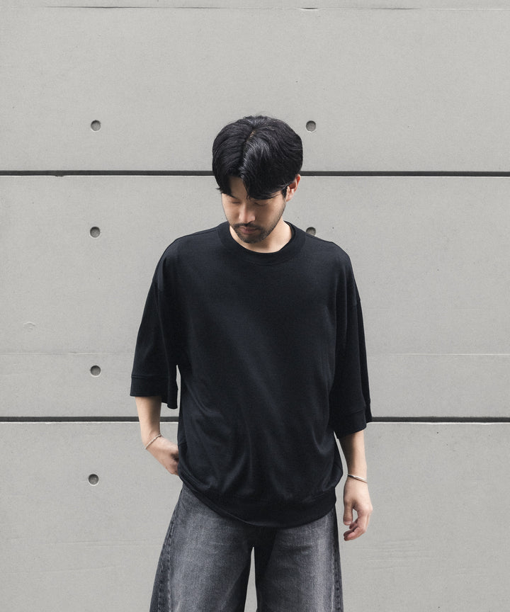 WWW - WRAPINKNOT wool wearのS/S BLOUSING TOPSのBLACK 公式通販サイトsession福岡セレクトショップ