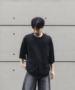 画像をギャラリービューアに読み込む, WWW - WRAPINKNOT wool wearのS/S BLOUSING TOPSのBLACK 公式通販サイトsession福岡セレクトショップ
