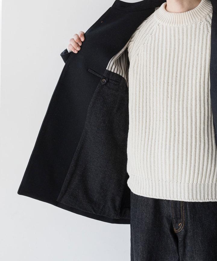 INTÉRIM(インテリム)の23AWコレクションLIMITED DIAGONAL COATIONG TWILL FORESTIEREのBLACK