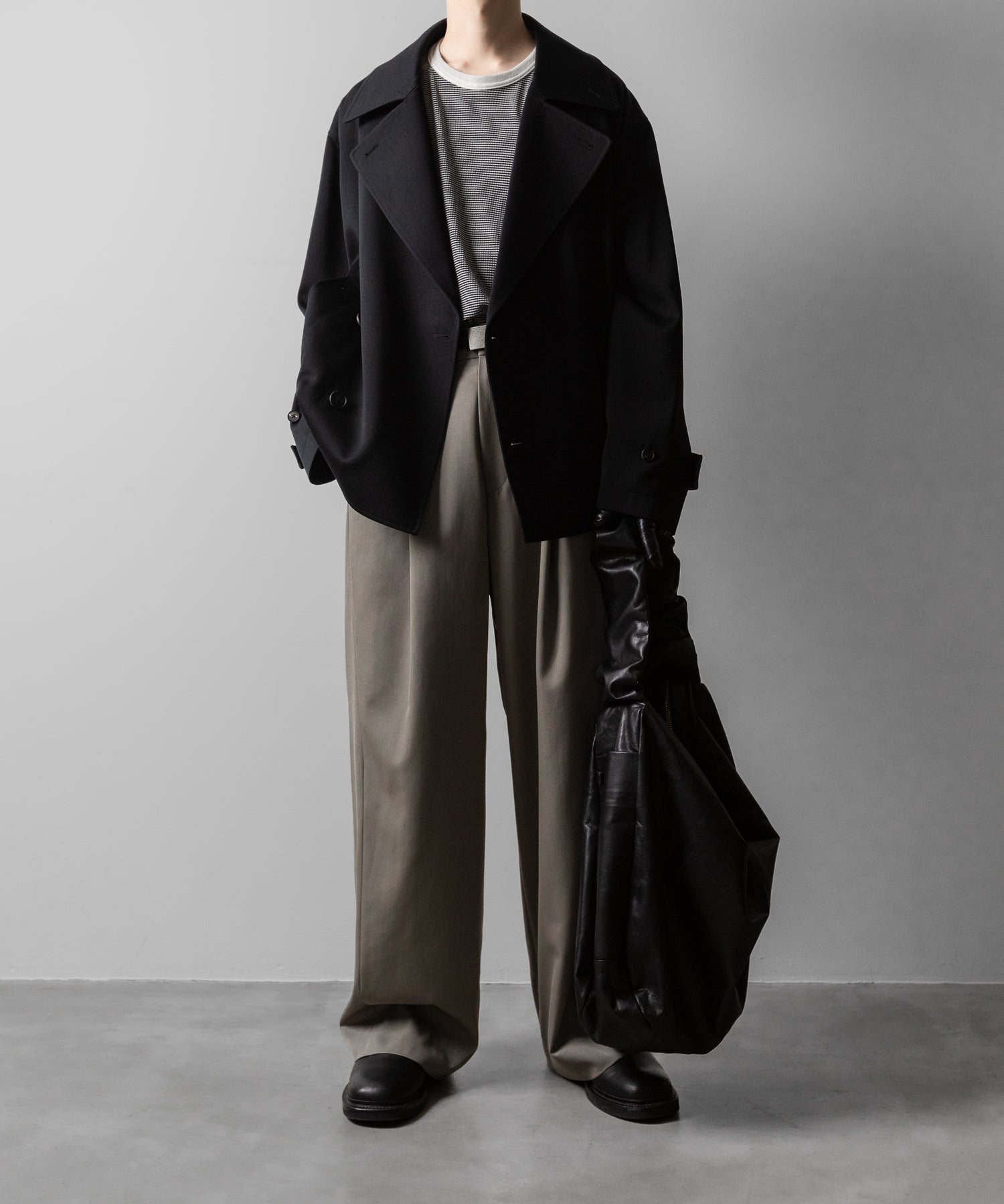 ssstein(シュタイン)のW/SI SATIN OVERSIZED DOUBLE BREAST BLOUSON - BLACKの公式通販サイトsession福岡セレクトショップ