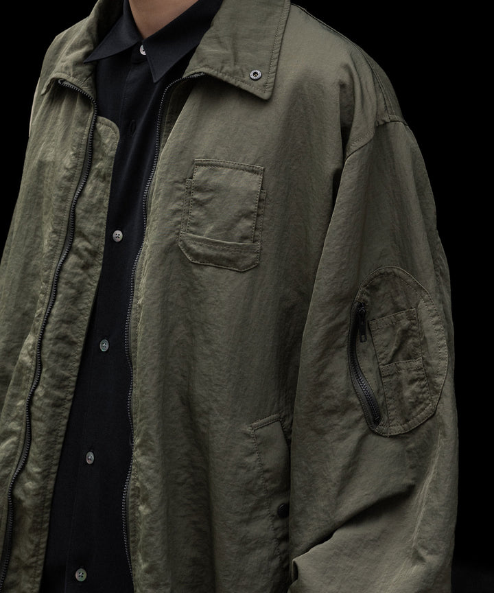 ssstein(シュタイン)のBIO WASHED NYLON OVERSIZED FIGHT JACKET - MILITARY KHAKIの公式通販サイトsession福岡セレクトショップ
