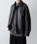 画像をギャラリービューアに読み込む, ssstein(シュタイン)のCOW LEATHER VINTAGE ZIP JACKET - BLACKの公式通販サイトsession福岡セレクトショップ
