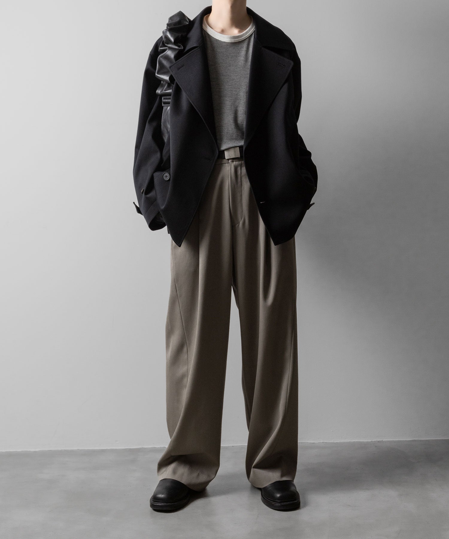 ssstein(シュタイン)のW/SI SATIN OVERSIZED DOUBLE BREAST BLOUSON - BLACKの公式通販サイトsession福岡セレクトショップ