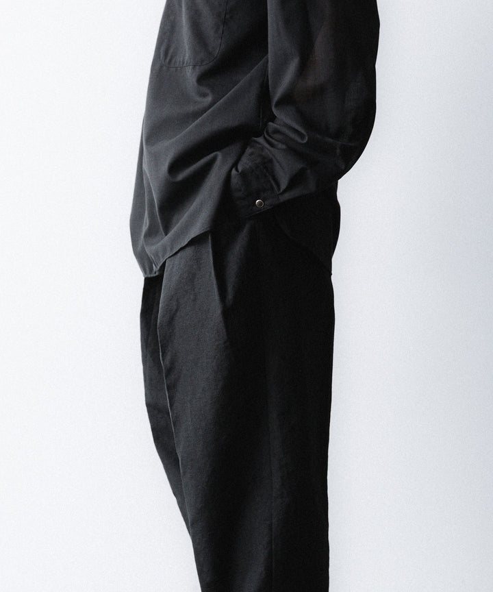 phebus- フィーバスのWOOL LINEN WIDE TAPERED PANTSのBLACK公式通販サイトsession福岡セレクトショップ