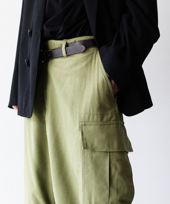 INTÉRIM - インテリムのSILK NOIL JANGLE FATIGUE TROUSER のOLIVE公式通販サイトsession福岡セレクトショップ