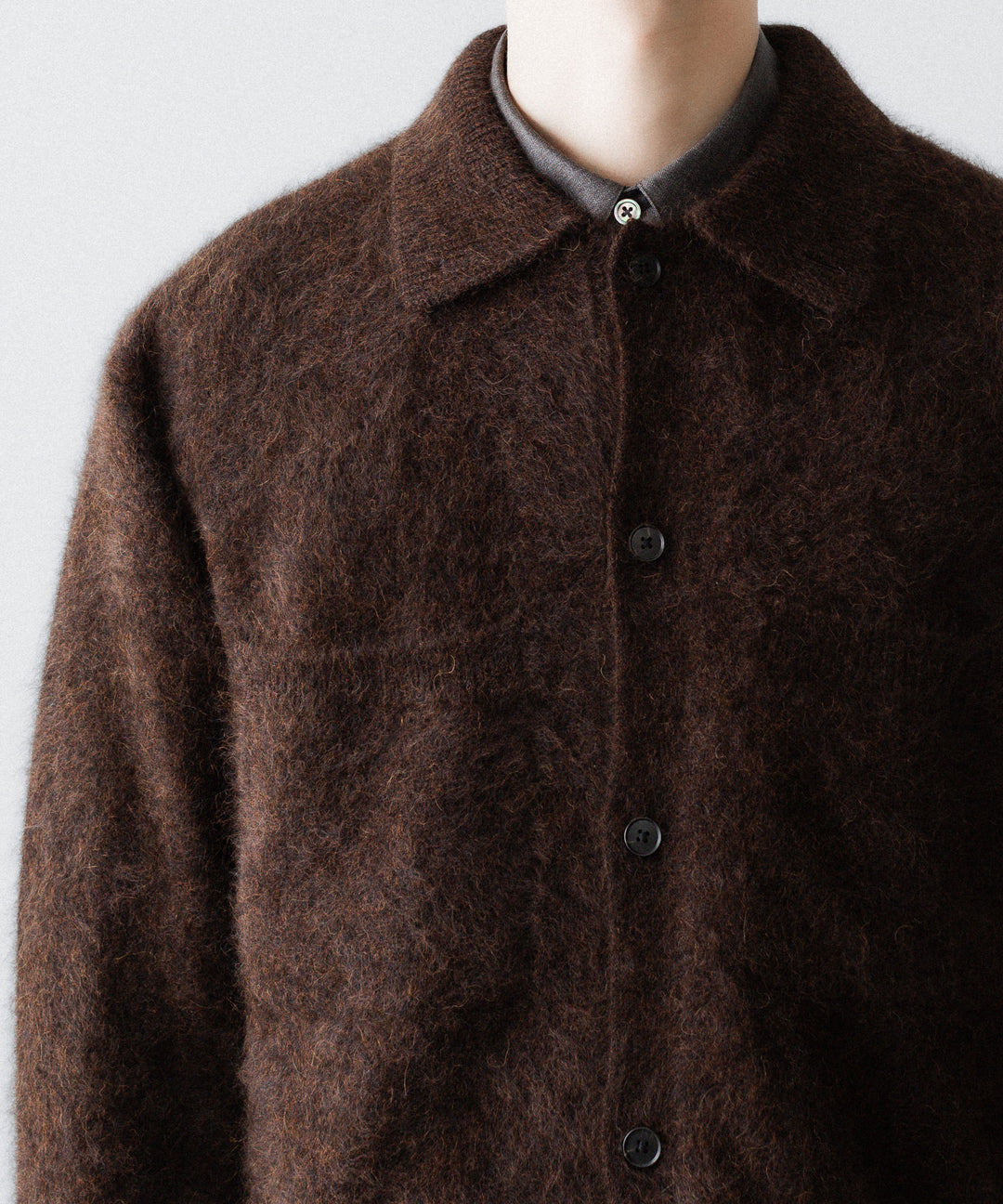 ssstein(シュタイン)のRACOON KNIT SHIRT - DARK BROWNの公式通販サイトsession福岡セレクトショップ