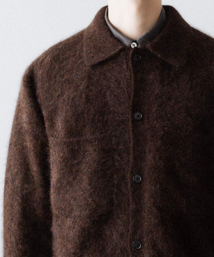 ssstein(シュタイン)のRACOON KNIT SHIRT - DARK BROWNの公式通販サイトsession福岡セレクトショップ