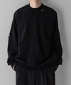 【stein】OVERSIZED RECONSTRUCTION SWEAT LS - BLACK