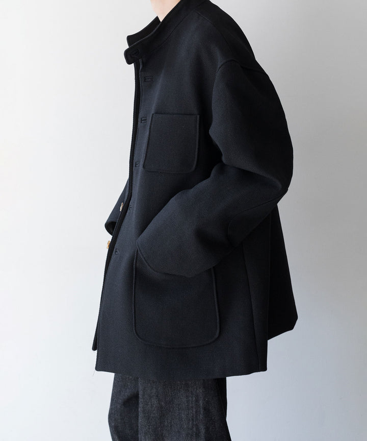 INTÉRIM(インテリム)の23AWコレクションLIMITED DIAGONAL COATIONG TWILL FORESTIEREのBLACK