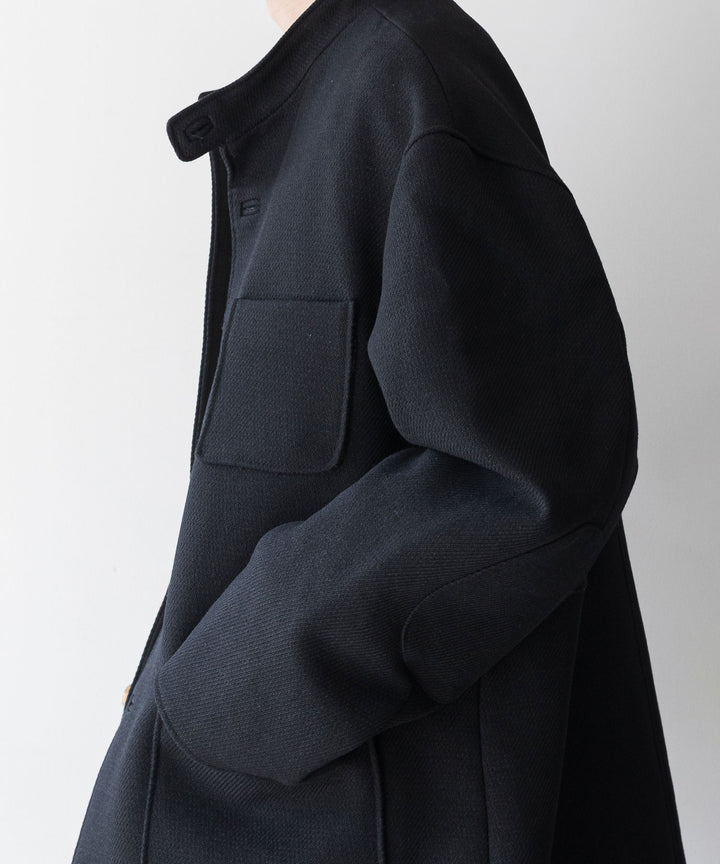INTÉRIM(インテリム)の23AWコレクションLIMITED DIAGONAL COATIONG TWILL FORESTIEREのBLACK