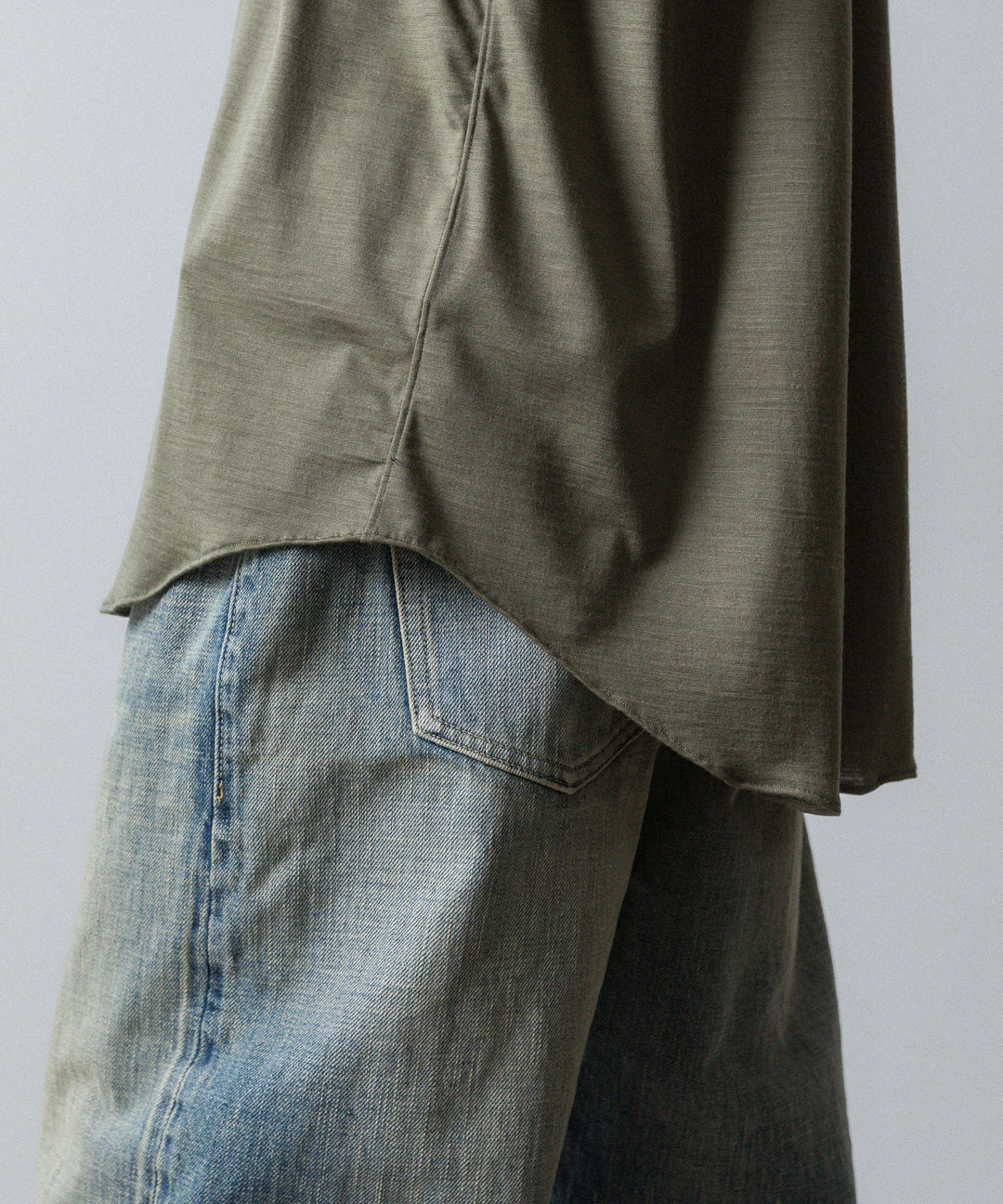 INTÉRIM インテリムのEXTRA FINE MERINO WOOL JERSEY L/S REGULAR COLLAR SHIRTのSAGE公式通販サイトsession福岡セレクトショップ