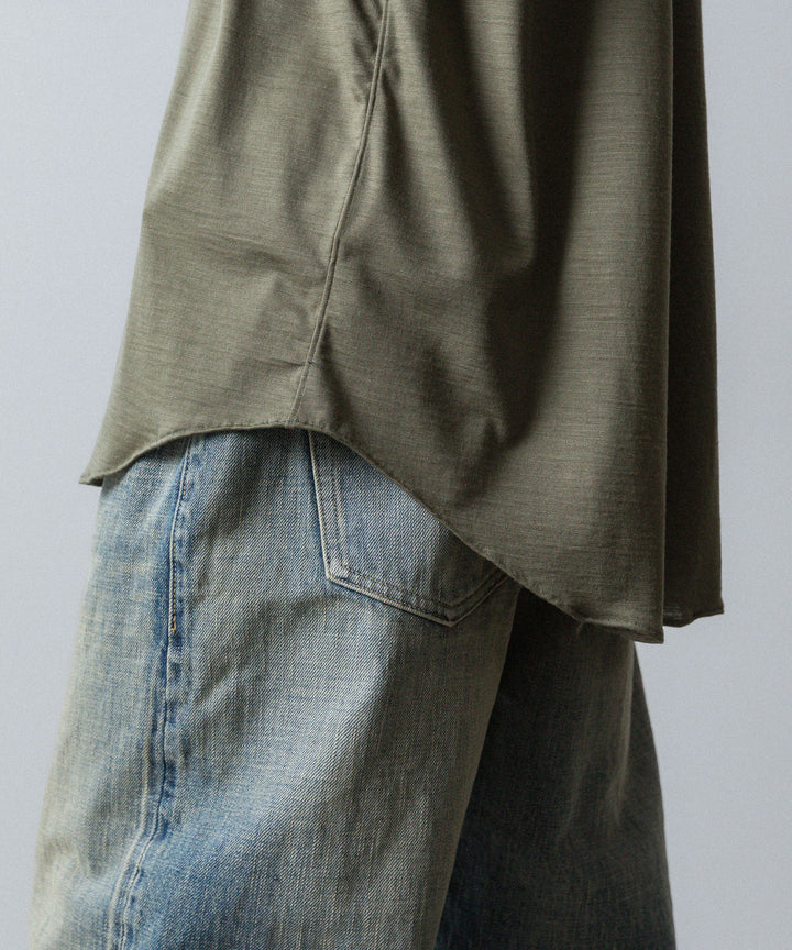 INTÉRIM インテリムのEXTRA FINE MERINO WOOL JERSEY L/S REGULAR COLLAR SHIRTのSAGE公式通販サイトsession福岡セレクトショップ