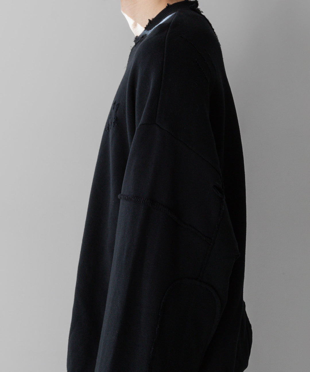 stein(シュタイン)の24SSコレクションOVERSIZED RECONSTRUCTION SWEAT LSのBLACK 公式通販サイトsession福岡セレクトショップ