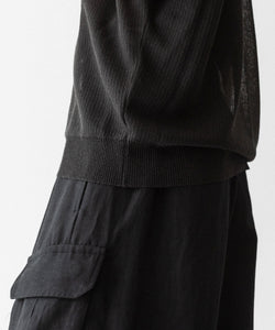 ssstein / シュタイン】PE/RAMIE KNIT SS SKIPPER - DARK CHARCOAL