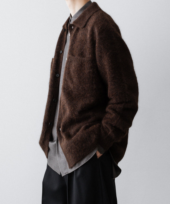 ssstein(シュタイン)のRACOON KNIT SHIRT - DARK BROWNの公式通販サイトsession福岡セレクトショップ