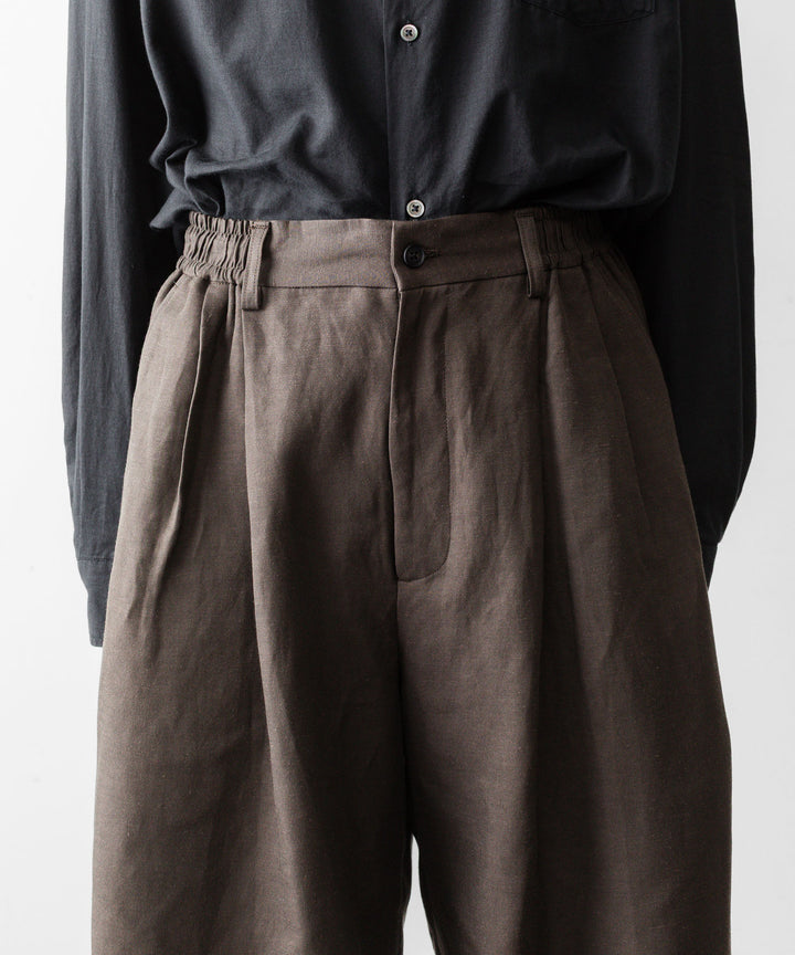 ssstein(シュタイン)のVIS/LI/RA TWILL WIDE EASY SHORT TROUSERS - KHAKI BROWNの公式通販サイトsession福岡セレクトショップ