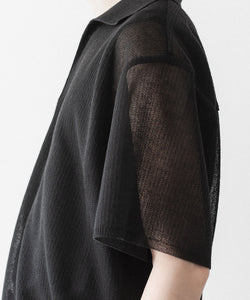 ssstein / シュタイン】PE/RAMIE KNIT SS SKIPPER - DARK CHARCOAL