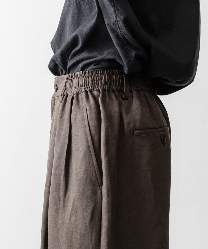 ssstein(シュタイン)のVIS/LI/RA TWILL WIDE EASY SHORT TROUSERS - KHAKI BROWNの公式通販サイトsession福岡セレクトショップ