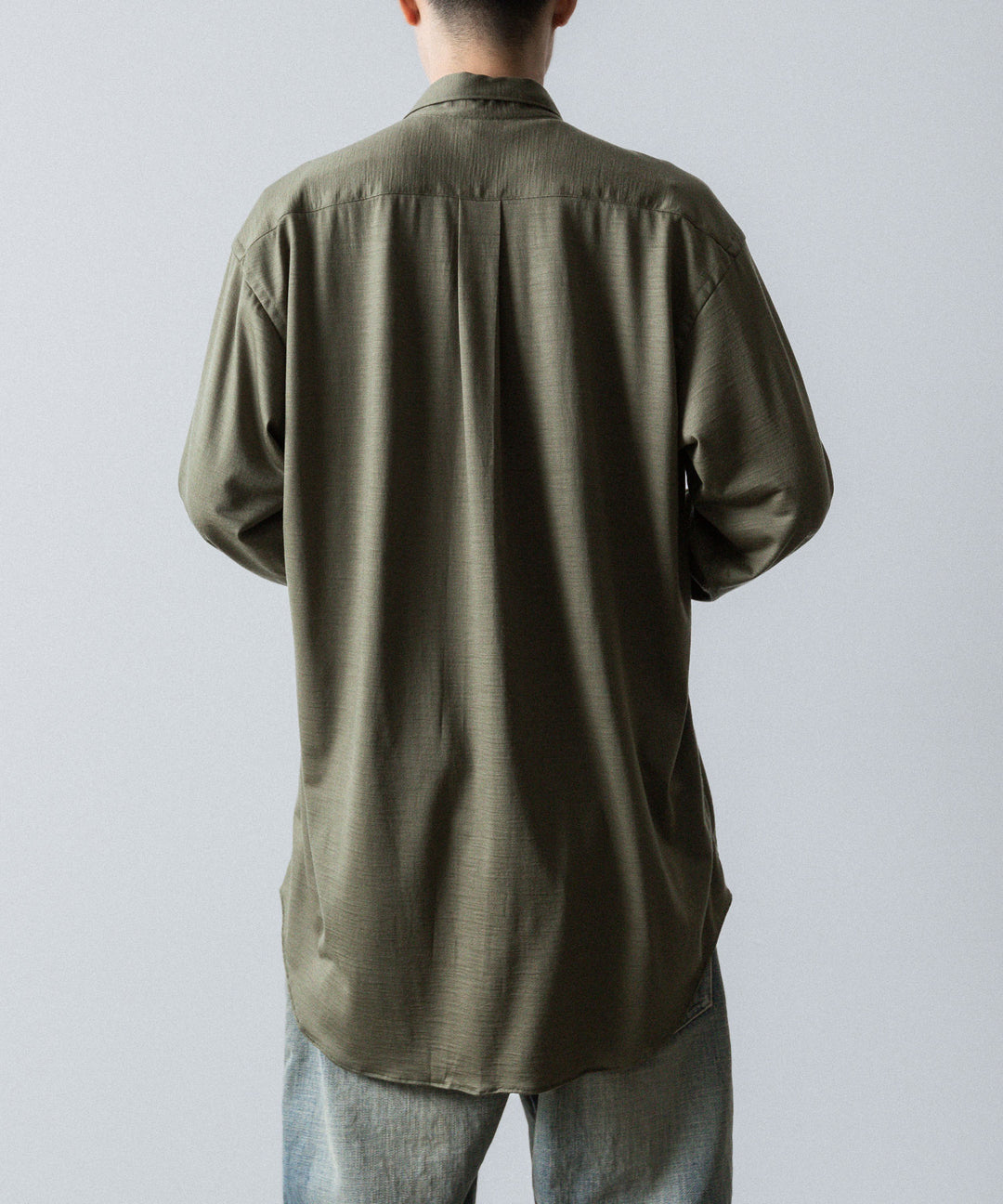 INTÉRIM インテリムのEXTRA FINE MERINO WOOL JERSEY L/S REGULAR COLLAR SHIRTのSAGE公式通販サイトsession福岡セレクトショップ